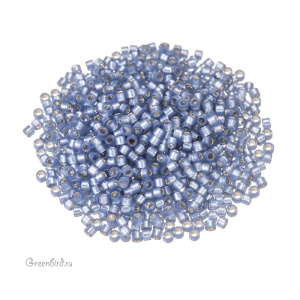 Бисер TOHO Aiko 11/0 внутр. серебрение, полупрозрачный монтана блу (#2102), 4,5 г