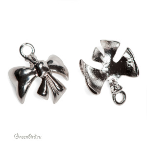 58M001 Компонент для вклеивания жемчуга 10 мм, родий, 1 шт.