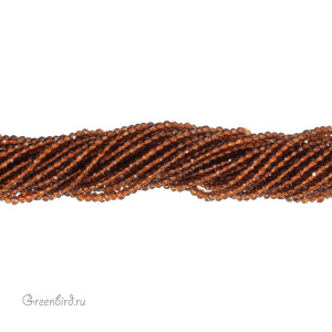 Бусины граненые рондели "Мини", охра, круглые, нить (#SVAB-R2013)