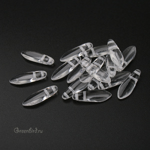 Dagger 2 отверстия 5x16mm, Crystal, 1 шт. (#00030)