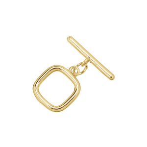 Замок-тоггл "Квадрат", золото, 1 шт. (#CN-T001G)