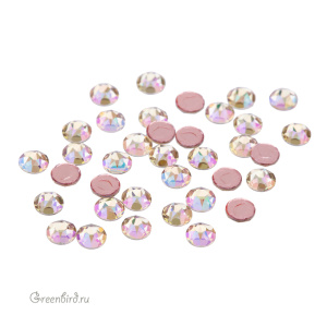 Swarovski 2078 Термостразы круглые SS12, люминесцентный зеленый (#001LUMG), уп. 36 шт.