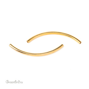 Металлическая трубочка 38 мм, золото, 1 шт. (#TUB03GP)