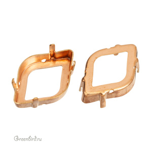 4230 Оправа для ювелирного кристалла Lemon FS 23х15 мм, томпак