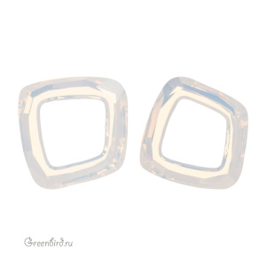 Swarovski 4437 Космик Квадрат 14 мм, белый опал (#234), 1 шт.