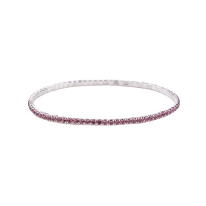 Браслет теннисный, родий, кристаллы, Purple, 1 шт. (#SV1701-13063P)