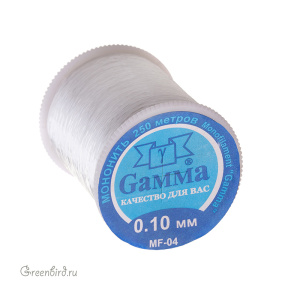 Мононить Gamma 0,10 мм белая, катушка 250м