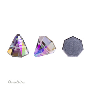 Swarovski 2019 Термостразы Шип круглый 6x6 мм, черный алмаз с мерцанием (#215SHIM), 1 шт.