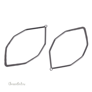 Подвеска-рамка большая, gunmetal, 1 шт. (#SVA-FRAME-06T)