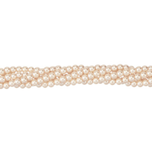 Жемчуг Crystalbird, круглый, 4 мм, Light Almond, нить (#31)
