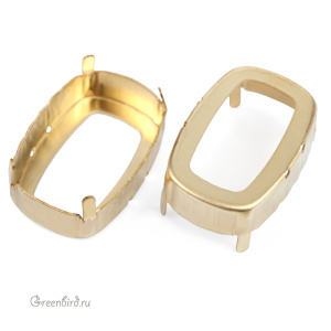 4568 Оправа для Cushion Fancy Stone 27x18 мм, латунь
