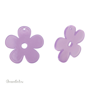 Подвеска "Ромашка", фиолетовый, 1 шт. (#SVA-BASE-126)