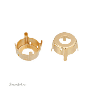 1088 Оправа для ювелирного кристалла Chaton SS55, золото