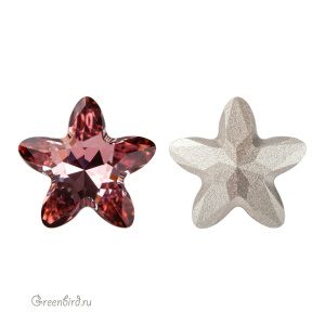 Swarovski 4754 Старблум 13x13,5 мм, античный розовый (#001ANTP), 1 шт.