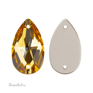 Swarovski пришивные 3230 Капля 28х17 мм, золотистый топаз (#1003), 1 шт.