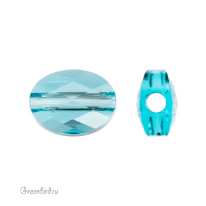 Swarovski 5051 Бусина Мини Овал 8х6 мм, светлая бирюза (#263), 1 шт.