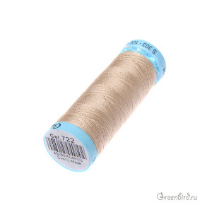 Шелковая нить Gutermann S303, 100м, серо-бежевый (#722)