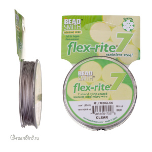 Тросик Flex-Rite 7 – 0,6 мм, прозрачный #FL7X(024CL)100