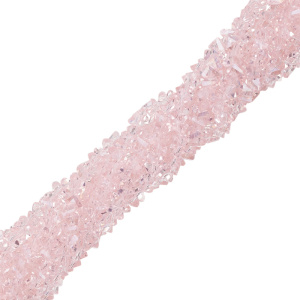 Бусины граненые "Крошка" 6x4 мм, розовый, нить (#SVA-GLB-42)
