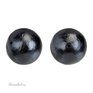 Хлопковый жемчуг 25 мм, Black, 1 шт. (#CTP001-25-Black)