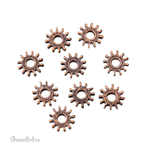 "Стимпанк", бусина, ант. бронза, 1 шт. (#1406)