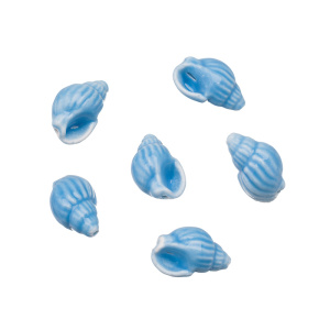 Бусина керамика "Ракушка" 20 мм, синий, 1 шт. (#SVA-CRM-96)