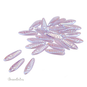 Glass Daggers 5x16mm, Purple Opal Laser Eye, 1 шт. (#21000/28703E)