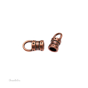 JBB Концевик-кримп, 12х6 мм ант. медь (J15-126)
