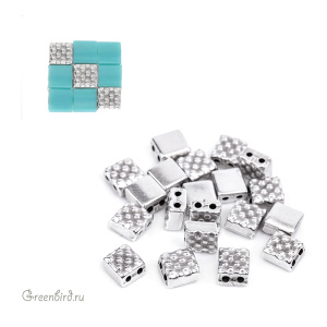 CYMBAL Металлическая бусина TILA "Parasporos", ант. серебро, 1 шт. (#TL-012330-SP)