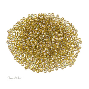 Бисер TOHO Aiko 11/0 окрашенный изнутри, золото/радужный лимон (#1803), 4,5 г