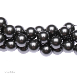Swarovski 5810 Жемчуг 10 мм, темно-серый (#617), уп. 10 шт.