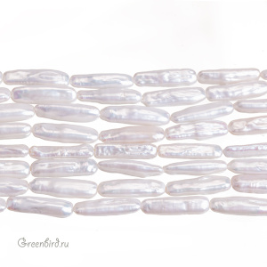 Жемчуг пресноводный барочный, длинный прямоугольный, 1 шт. (#8006)