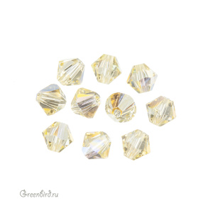 Swarovski 5328 Биконусы 5 мм, жонкиль радужный (#213AB), уп. 10 шт.