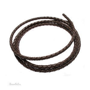 Плетеный шнур "Коричневый" 3 мм, 1 метр (BC03BR25)