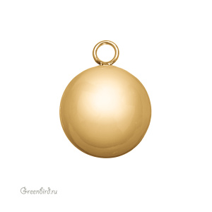 Подвеска "Шарик", золото, 1 шт. (#SV1701-Pendant-59G)