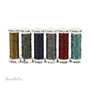 Набор металлизированных нитей AVAS Metallise Tresse #4 6 Nuances — Mixed