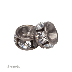 Swarovski 77503 Рондель PP11, оружейная сталь, прозрачный (#001), 1 шт.