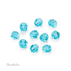 Swarovski 5000 Бусины круглые 4 мм, светлая бирюза (#263), уп. 10 шт.