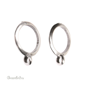 Коннектор-бейл для толстого шнура, ант. серебро, 1 шт (#CR004AS)