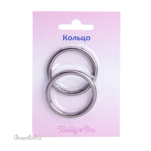 Кольцо разъемное 40х4 мм, черный никель, 2 шт.