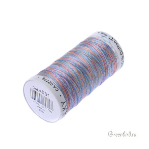 Нить Gutermann для вязания Cotton 12, голубой/фиолетовый/коричневый (#4031)