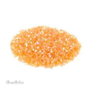 Бисер MIYUKI Delica Hex Cut шестиугольный 15/0 прозрачный радужный (#100)