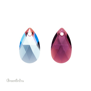 Swarovski 6106 подвеска Капля 16 мм, аметист с мерцанием (#204SHIM), 1 шт.