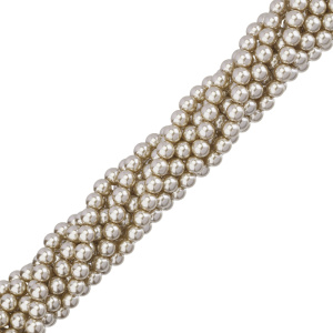 Crystalbird Жемчуг круглый 6 мм, миндаль, нить (#506)