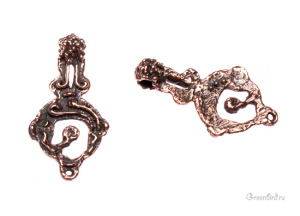 "Архаика", коннектор-бейл, ант. бронза (#0120)