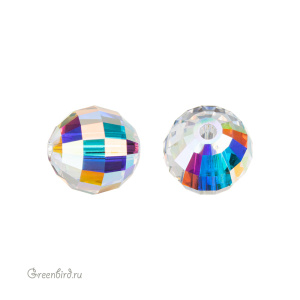 Swarovski 5005 Бусина с шахматной огранкой 8 мм, прозрачный радужный (#001AB), 1 шт.