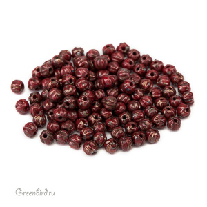 Melon Round 3mm – Gold/Topaz Luster Opaque Red, 5 гр (#LG93200)