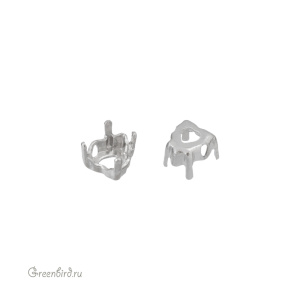 4884 Оправа для ювелирного кристалла Heart Fancy Stone 5,5х5 мм, платина