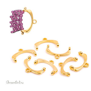 CYMBAL Концевик "Fres" для бисера 11/0, 24K Gold Plate, 1 шт. (#M11-012206-GP)