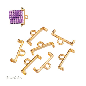 CYMBAL Концевик "Topolia" для Delica 11/0, 24K Gold Plate, 1 шт. (#D11-013060-GP)